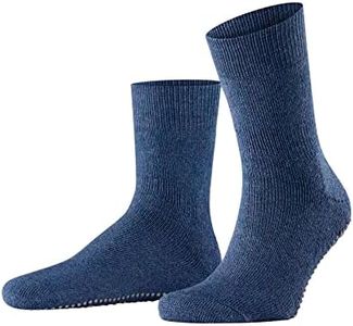 FALKE Men's Homepads Slipper Sock - Cotton/Wool Blend, Blue (Dark Blue 6690), UK 5.5-8 (EU 39-42 Ι US 6.5-9), 1 Pair