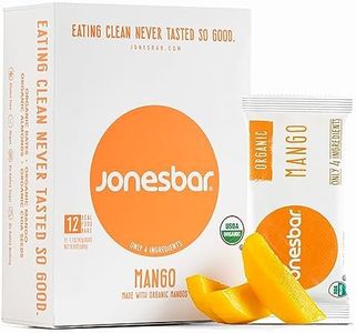 JONESBAR (Mango Almond, 12 Count (Pack of 1)) USDA Organic Fruit & Nut Bar, Non-GMO, Kosher, Vegan, Gluten Free, Simple Snack Bar