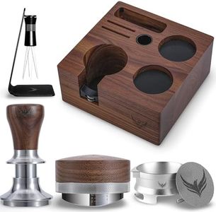 KNODOS 54mm Tamper Kit For Breville Machines Includes Spring Loaded Tamper, Tamp Station, Espresso Funnel, Puck Screen, Distributor Tool and WDT