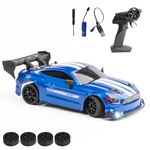 Legend of Toys Ghost Remote Control Car | 20Kmph, 2.4Ghz | Rc Drift Car, Rc Car, Drift Car Remote Control, Flexible PVC Shell, Long Range Remote with Multi LED Lights (Street Blue)