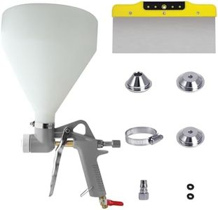 Drywall Texture Sprayer,Air Hopper Spray Gun 1.5 Gallon with 3 Nozzle (4.0mm/6.0mm/8.0mm) & Putty Knife,Stainless Steel Scraper for Repairing Drywall, Removing Wallpaper, Applying Putty (Grey)