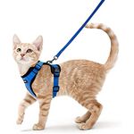 rabbitgoo Cat Harness and Leash for Walking, Escape Proof Soft Adjustable Vest Harnesses for Small Medium Cats, Easy Control Breathable Reflective Strips Jacket, XS, Blue