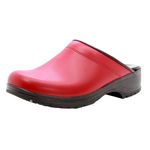 Bjork Women's Swedish Flex Pro Open Back Clogs, Red, 7-7.5