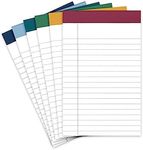 PAPERAGE Lined Legal Pads, (Jewel Tone), 6 Pack, 50 Sheets Each, Wide/Legal Ruled, Note Pads, Paper, 5 inches x 8 inches