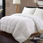 All Season King Size Comforter -Soft Quilted Down Alternative Breathable Duvet Insert with Corner Tabs - Premium 2100 Series - Reversible Soft Fluffy Quilts Hotel Collection (90 by 102 inches,White)