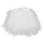 Turkey Marabou Hackle Fluffy Feather Fringe Trim Craft 6-8inch Width Pack of 2 Yards (White)