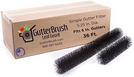 Gutter Guard 6 Inch - 36 Ft by GutterBrush | DIY Leaf Filter, No Tools Needed | Prevents Clogs, Easy Install for 6-Inch Oversize Gutters | 5.25" Brush Diameter, Reduces Cleaning, Keeps Water Flowing