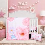 UOMNY Crib Bedding Set for Girls Fl