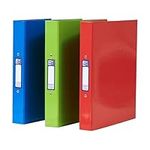 Oxford 2 O-Ring Binder A4, Red/Green/Blue, Pack of 3 Folders