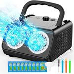 SHCKE Automatic Bubble Machine Upgrade Bubble Blower with 2 Fans, 20000+ Bubbles Per Minute Bubbles for Kids Portable Bubble Maker Operated by Plugin or Batteries for Indoor Outdoor Birthday Party