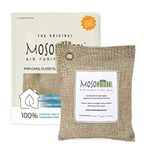 MOSO NATURAL Unscented Air Purifying Granule Bag 200G. Odor Eliminator, Odor Absorber For Cars And Closets. Beige Linen Color