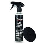 Wavex Tyre Polish for Car and Bike 350ml | With Black Foam Applicator | Gives Lustrous Dark, Long Lasting Super Black Shine - Non-Greasy, Super Hydrophobic