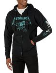 Metallica Official S&m2 Moose Skull Zip Hoodie, Black, X-Large