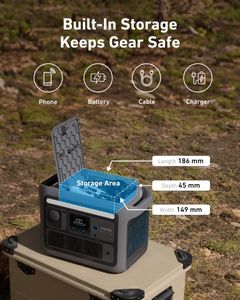 Anker SOLIX C800 Portable Power Station – 1200W Solar Generator, 768Wh LiFePO4 Battery