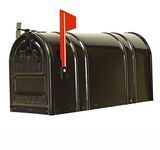 Fulton 1-1/2C-Blk Black Rural Mailbox