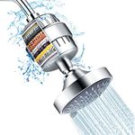 FEELSO High Pressure 5-mode Filtered Shower Head - No.1 Sales in US&EU - 15 Stage Shower Head Filter for Hard Water for Remove Chlorine and Harmful Substances… (Chrome)