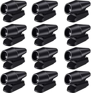 12 Pieces Deer Whistles for Vehicles Wind Activated Ultrasonic Deer Warning, Whistles Avoids Collisions, Deer Warning Devices with Waterproof Adhesive Tapes for Car/Vehicle/Motorcycle (Black)