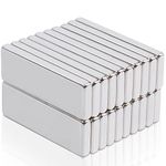 MAGXCENE 20pcs Strong Rare Earth Magnets Bar, Rectangular Neodymium Magnets Heavy Duty for Crafts, Refrigerator Kitchen Cruise Tool Storage Industrial, 30x10x3 mm