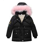 Kids Girls Puffer Jacket Snow Children Hoodie Jacket Winter Thick Outwear Warm Zip Girls Coats Girls Coat&Jacket