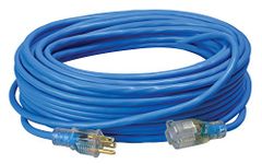 Coleman Cable 02469 14/3 SJTW Low-Temp Outdoor Extension Cord with Lighted End, 100-foot