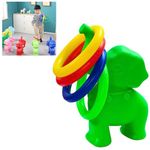 RUDRAMS Ring Game for Kids || Activity Ring Toys for Kids || Indoor Games & Outdoor Games || Strong & Durable Indoor Sports || Ring Toss Target Kids Games (Elephant, Green)