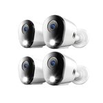 Night Owl Add On Wired 4K HD Indoor/Outdoor Deterrence Cameras with 2-Way Audio (4-Pack) (Requires Compatible DVR - Sold Separately)