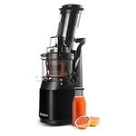 Powerful Masticating Juicer for Whole Fruits and Vegetables, Fresh Healthy Juice, Sorbet, Ice Cream, Wide Mouth 75mm Feeding Chute, BPA Free, 240-Watt, Cold Press, Black Stainless Steel Fridja f1900