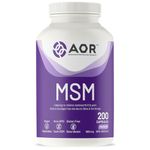 AOR MSM 1000mg, 200 Capsules - Methylsulfonylmethane MSM Supplement for Joint Comfort & Support - Pure & Organic MSM Vitamin - Promotes Healthy Skin & Eases Discomfort - Supports Overall Joint Health