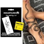 INKARTLINK Semi Permanent Tattoos, realistic temporary tattoos, suitable for cool boys and girls, waterproof and non-reflective, exquisite packaging, unique design(Snake 2)