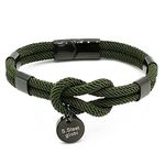 globi Paracord Braided Rope Bracelet for Men Women | Lightweight Nautical Unisex Cuff Bracelet with Stainless Steel Magnetic Clasp, One Size, synthetic-fiber