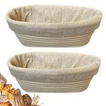 10 Inch Oval Bread Banneton Proofing Basket Set of 2 ââ‚¬â€œ Bread Baking Kit Sourdough Proofing Basket for Artisanal Bread ââ‚¬â€œ Bread Making Tools For Professional & Home Bakers (10 inch oval- 2 pack)