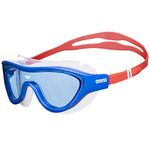 arena The One Mask Junior Anti-fog Swimming Goggles, Self-Adjusting Nose Bridge, 6-12 Years, BLUE-BLUE-RED