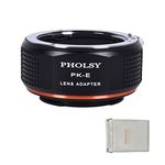 PHOLSY Lens Mount Adapter Compatible with Pentax K PK Lens to E Mount Camera Compatible with Sony a1 a9ii a7S iii/ii a7R v/iv/iii/ii a7C a7 iv/iii/ii a6600 a6500 a6400 a6300 a6000 QX1 ZV-E10 NEX etc