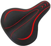 Dripex Gel Bike Seat Bicycle Saddle - Comfort Universal Cycle Saddle Wide Cushion Pad Waterproof for Women Men - Fits MTB Mountain Bike/Road Bike/Spinning Exercise Bikes