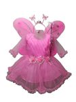 Babygirls Angel Pari Dress|Cristmas Grown|Butterfly Frock Pink (2-3 Years)