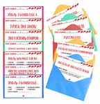 12 Love Coupons for Valentine's Day, Birthday, Anniversary - Fun Couple Coupon Gift for Husband, Wife, Boyfriend, Girlfriend - Romantic Love Voucher Coupons Cards