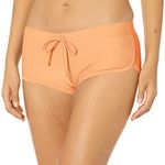 Body Glove Women's Smoothies Sidekick Solid Sporty Bikini Bottom Swimsuit Short, Loquat, Small