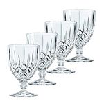 Nachtmann Noblesse Collection Tall Goblet, Set of 4, Made of Crystal Glass, Clear, for Holidays, Parties, Weddings, Water Drinking Glasses, Goblets, Dishwasher Safe