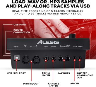 Alesis Crimson II SE Electronic Drum Kit – Mesh Pads, Complete Set