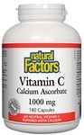 Natural Factors - Vitamin C 1000 mg Calcium Ascorbate, 180 Caps