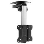 Mount-It! Under Cabinet TV Mount | Folding Ceiling Television Mount Bracket with 90 Degree Retractable Arm | Swivel and Fold Down Compatible with VESA 100x100 mm