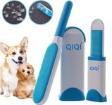 QIQI® Pet Hair Remover Brush - Sided Lint Brush with Self -Pet Hair, Dust, Lint Remover Double Sided, Reusable Brush with Self-Cleaning Base for Clothing and Furniture, Couch, Carpet