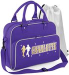 MusicaliTee Line Dancing - Cowgirl Cowboy Dancers - PURPLE - Personalised DUO DANCE & Drawstring Bags