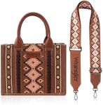 Wrangler Tote Bag for Women Aztec Handbags Western Purses for Women ZSY3 WG2203-8120SDBR