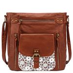 Scarleton Medium Crossbody Shoulder Bag for Women, Ultra Soft Washed Vegan Leather, Brown, H199804