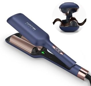 2 Fässer Meerjungfrau Welleneisen für haare, 32MM Lockenstab große locken, PARWIN PRO BEAUTY -Hair Curler, Wellenstyler mit 4 Einstellbarer Temperatur, Sofortiges Wellen (Preußischblau)