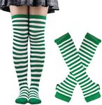 Thigh High Socks Knit Stripe Long S