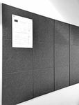 DECORITA Black Cork Board 47"x35" - 12 Pack Felt Wall Tiles with Safe Removable Adhesive Tabs, Large Cork Board 48 x 36 inches Cork Board for Office Large Cork Boards for Walls 72 x 48 - Gray Black