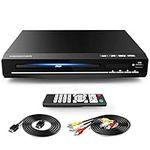 DBPOWER DVD Player for TV, DVD Players with HDMI & AV Cable, Full HD 1080P All-Region Free DVD CD MP3 Player with Remote Control, USB Port (non blueray)