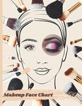 Makeup Face Charts: Blank Makeup Face Chart Worksheets for Makeup Lovers to Organize and Plan their Designs, Large Page size Faces with Open and Closed Eyes, 8.5 x 11 Inches, 200 pages